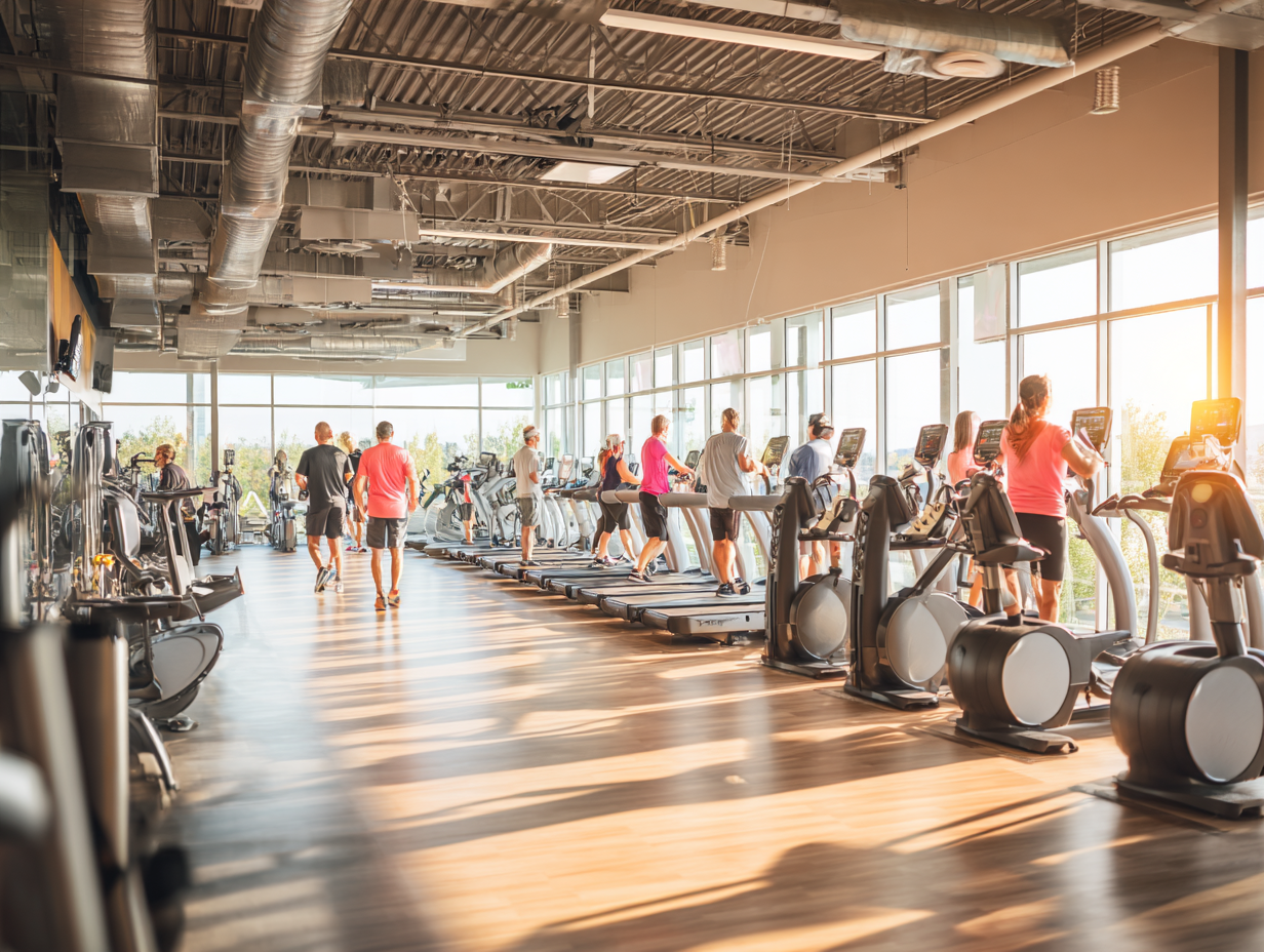 Мотиваційне фото: група активних людей різного віку тренується разом